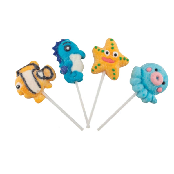 Sea Creature Shaped Marshmallow Lollipops