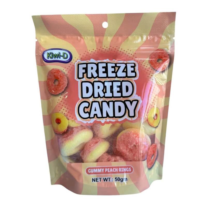 Freeze Dried Gummy Peach Rings