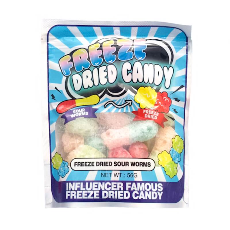 Freeze Dried Candy - Sour Worms (56 g)